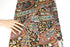 Brown Bohemian Floral Matte Satin Fabric Woven 2 yards